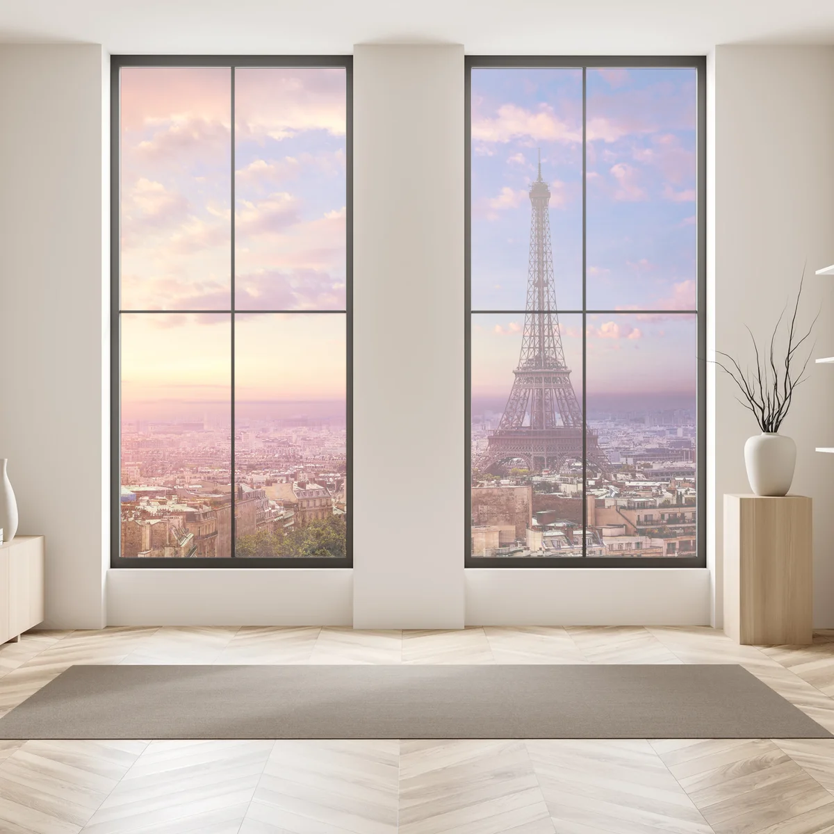 Fensteraufkleber sonnenuntergang über dem Eiffelturm Fensteraufkleber sonnenuntergang über dem Eiffelturm