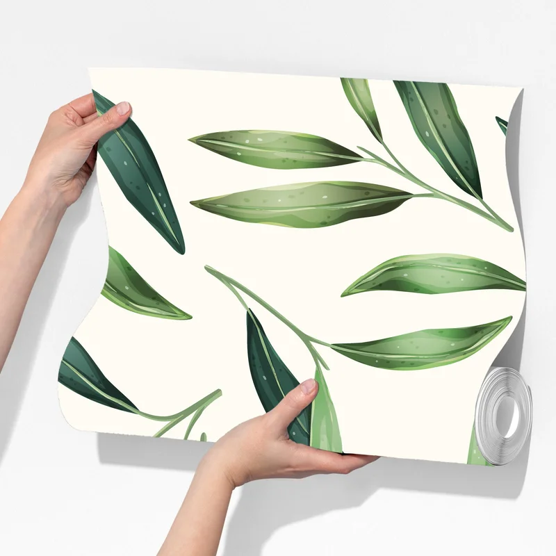 Fototapeta zielony akwarelowy wzór liści Fototapeta zielony akwarelowy wzór liści