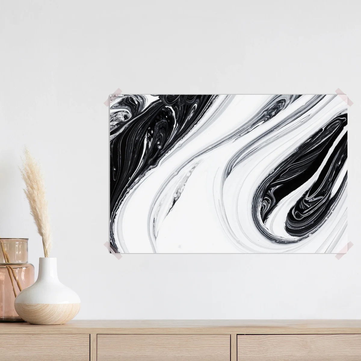 Poster monochromer marmorswirbel Poster monochromer marmorswirbel