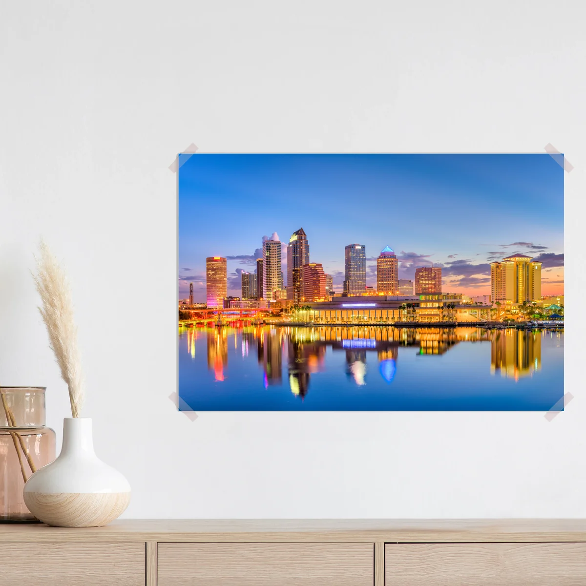 Poster Tampa skyline bei dämmerung Poster Tampa skyline bei dämmerung