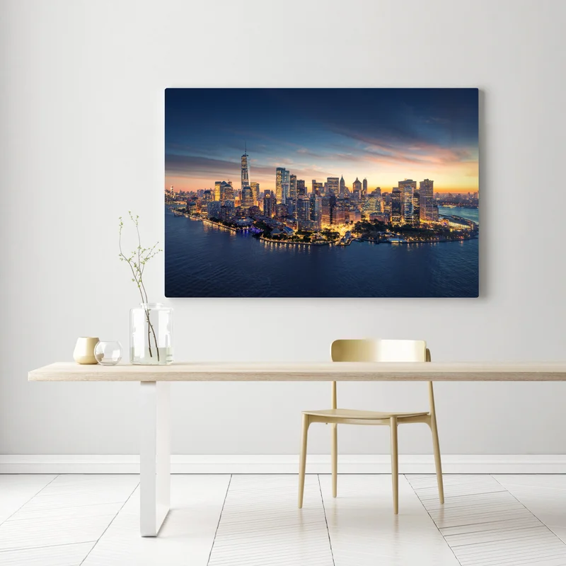 Leinwandbild Manhattan panorama bei sonnenaufgang Leinwandbild Manhattan panorama bei sonnenaufgang