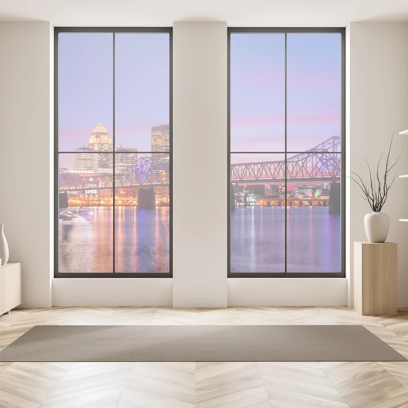 Fensteraufkleber Louisville skyline bei dämmerung