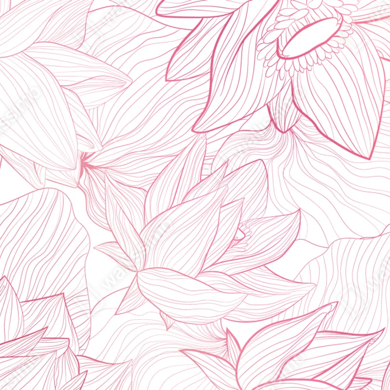 Türaufkleber zartes rosa blumenlinienmuster Türaufkleber zartes rosa blumenlinienmuster