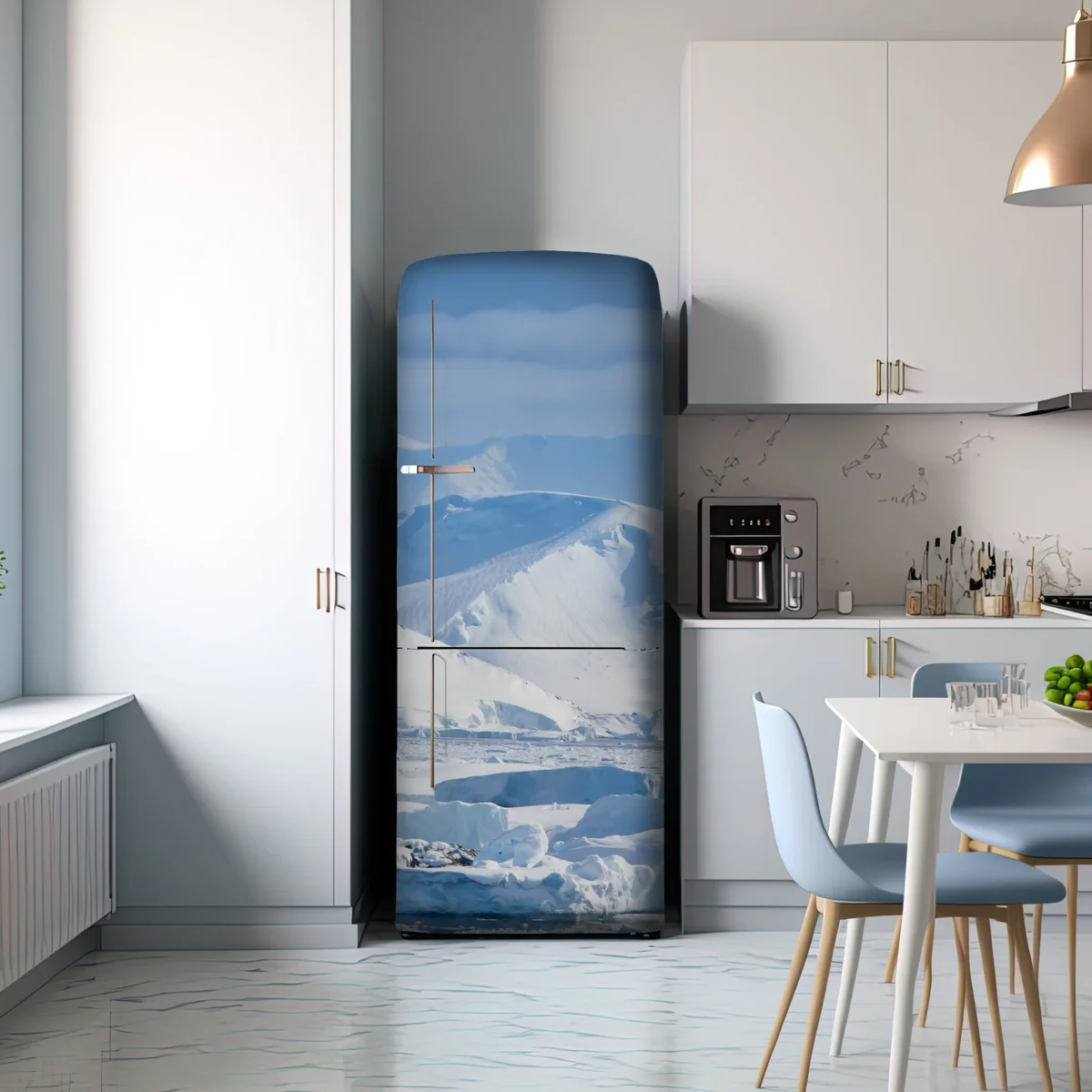 Kühlschrankaufkleber verschneite berglandschaft Kühlschrankaufkleber verschneite berglandschaft