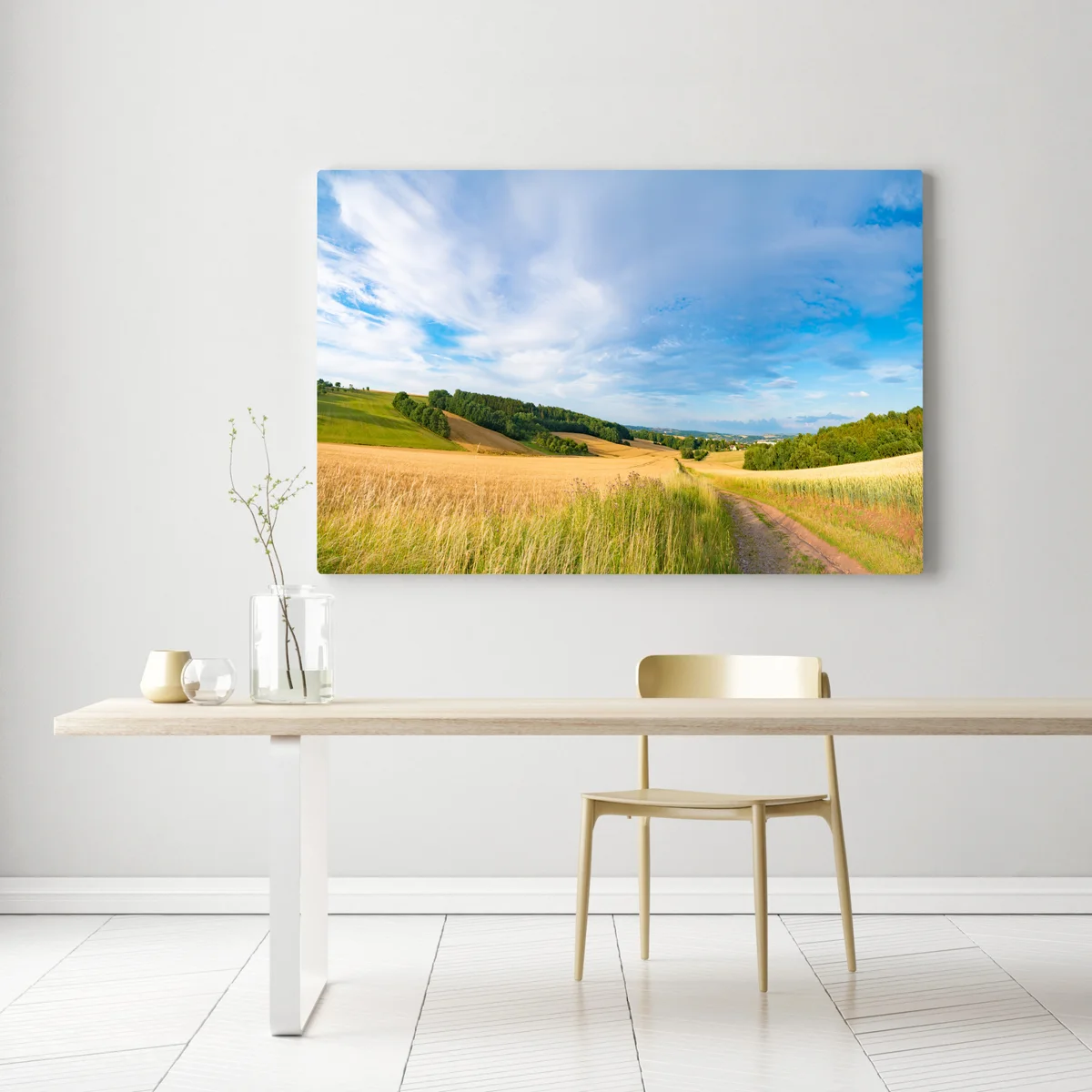 Leinwandbild morgendliche weizenlandschaft in Kansas Leinwandbild morgendliche weizenlandschaft in Kansas
