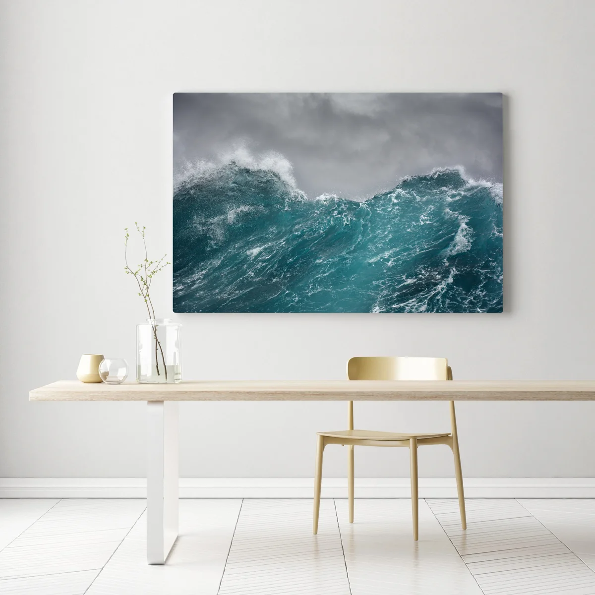 Leinwandbild turbulente türkisfarbene ozeanwellen Leinwandbild turbulente türkisfarbene ozeanwellen
