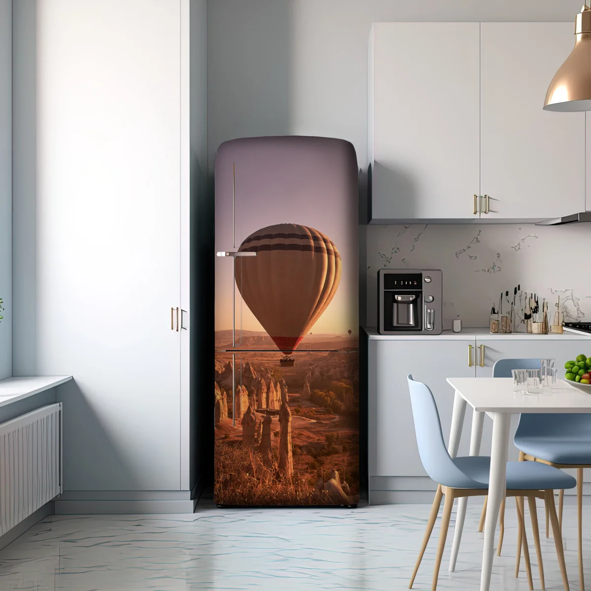 Kühlschrankaufkleber heißluftballon über Kappadokien bei sonnenaufgang Kühlschrankaufkleber heißluftballon über Kappadokien bei sonnenaufgang