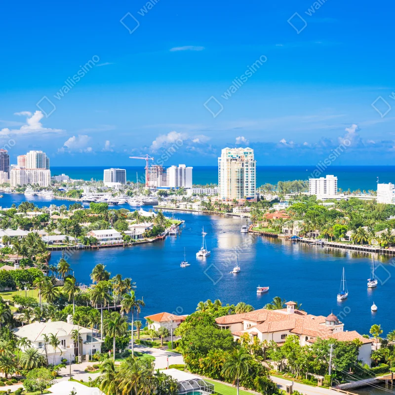 Laptop-Aufkleber Fort Lauderdale stadtskyline am meer Laptop-Aufkleber Fort Lauderdale stadtskyline am meer