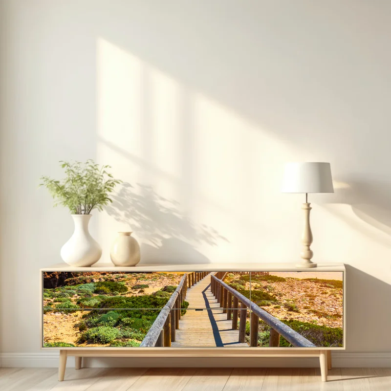 Repositionierbarer Aufkleber steg zur Praia da Bordeira