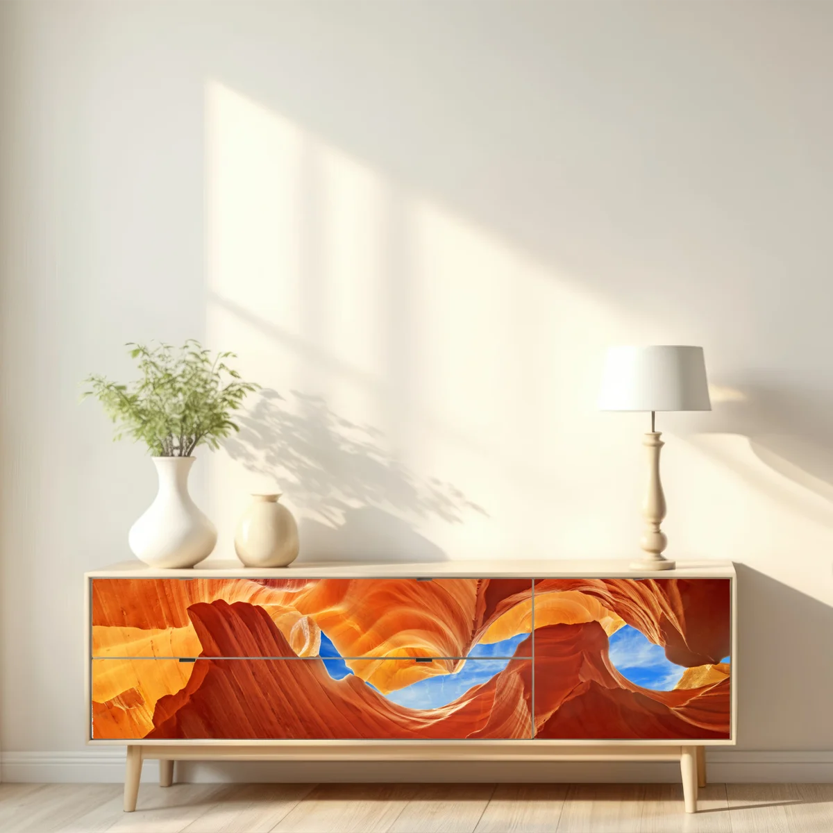 Repositionierbarer Aufkleber Antelope Canyon geschwungene sandsteinformationen Repositionierbarer Aufkleber Antelope Canyon geschwungene sandsteinformationen