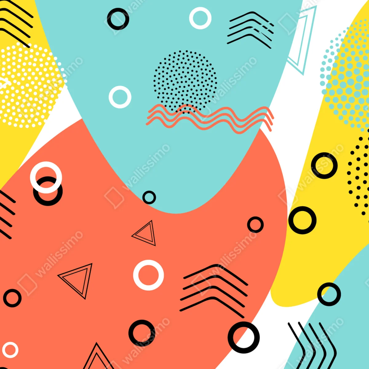 Naklejka na laptopa radosny geometryczny wzór Naklejka na laptopa radosny geometryczny wzór