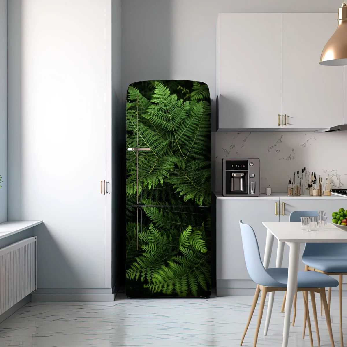 Kühlschrankaufkleber üppiges grünes farnlaub Kühlschrankaufkleber üppiges grünes farnlaub