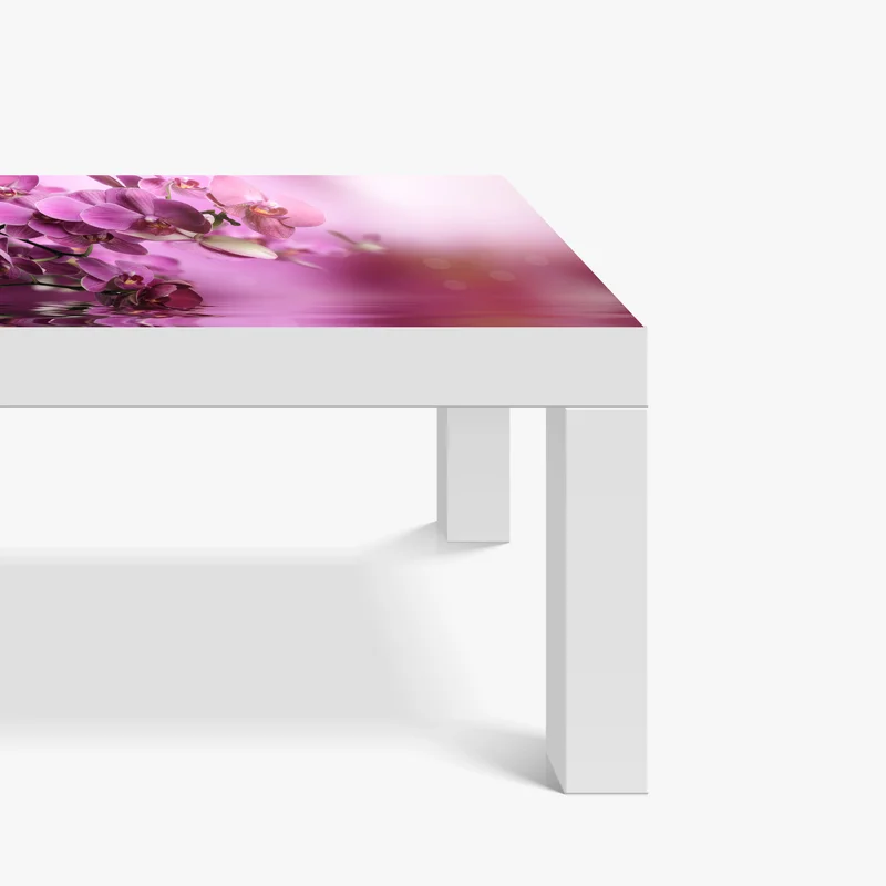 Tischaufkleber und Schreibtischaufkleber rosa orchideen spiegelung