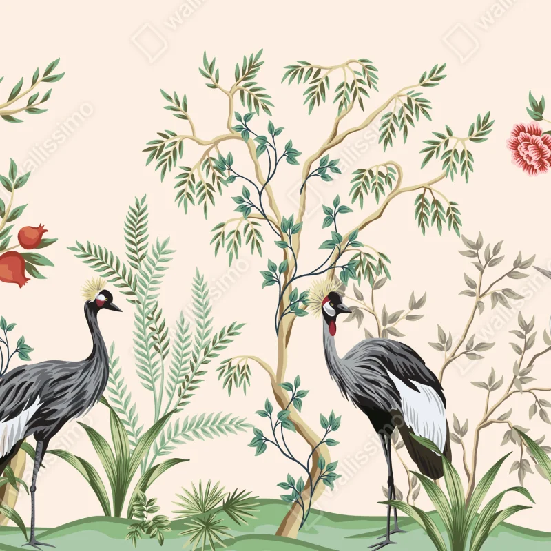 Fototapeta ogród żurawi w stylu orientalnym Fototapeta ogród żurawi w stylu orientalnym