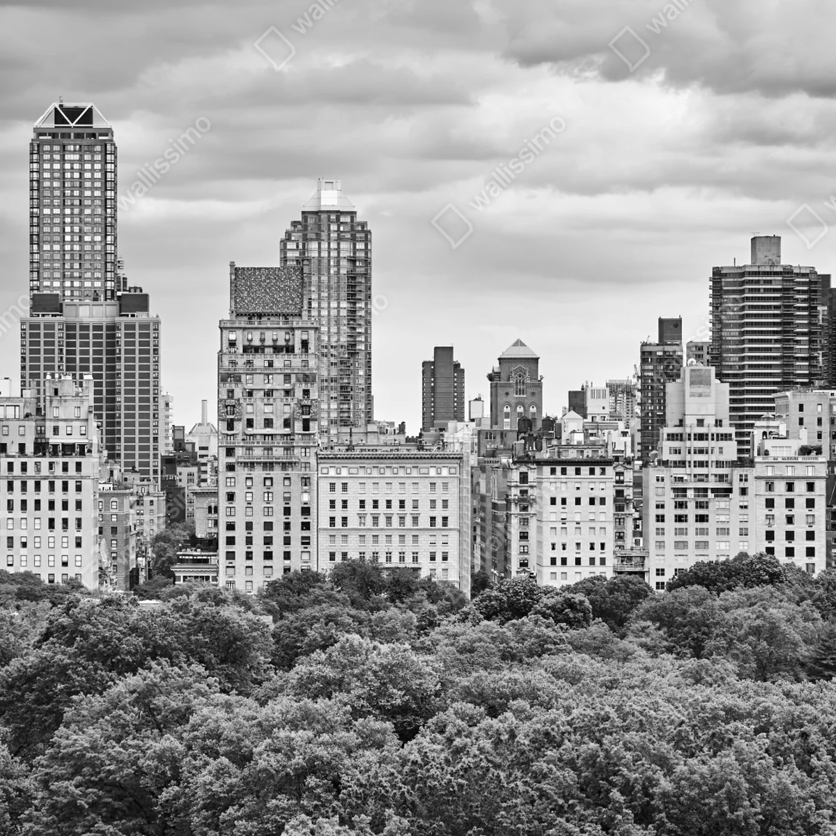 Fensteraufkleber Manhattan skyline in schwarzweiß Fensteraufkleber Manhattan skyline in schwarzweiß