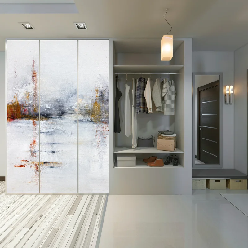 Schrankaufkleber ruhige abstrakte landschaft in sanften neutralen tönen