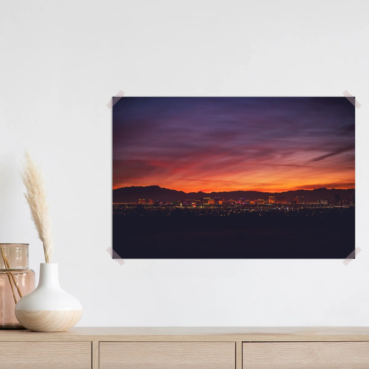 Poster Las Vegas panorama bei dämmerung Poster Las Vegas panorama bei dämmerung