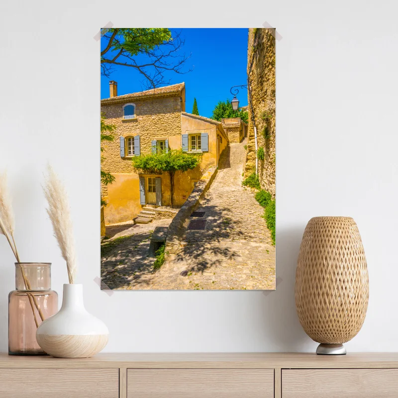 Poster sonnige kopfsteinpflastergasse Poster sonnige kopfsteinpflastergasse