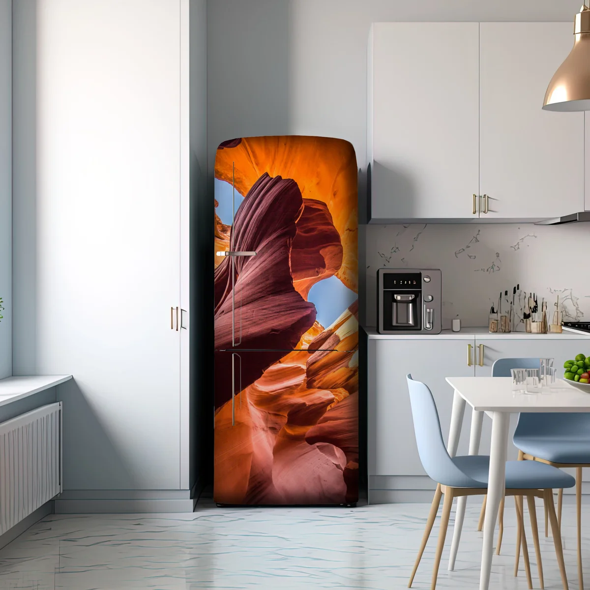 Kühlschrankaufkleber sonnenbeschienene schlucht mit sandsteinformationen Kühlschrankaufkleber sonnenbeschienene schlucht mit sandsteinformationen