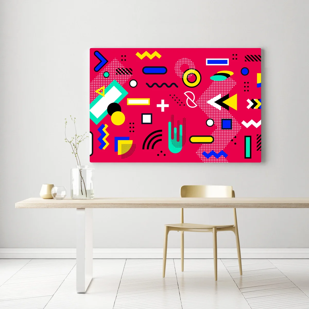 Leinwandbild lebhaftes geometrisches pop-muster Leinwandbild lebhaftes geometrisches pop-muster