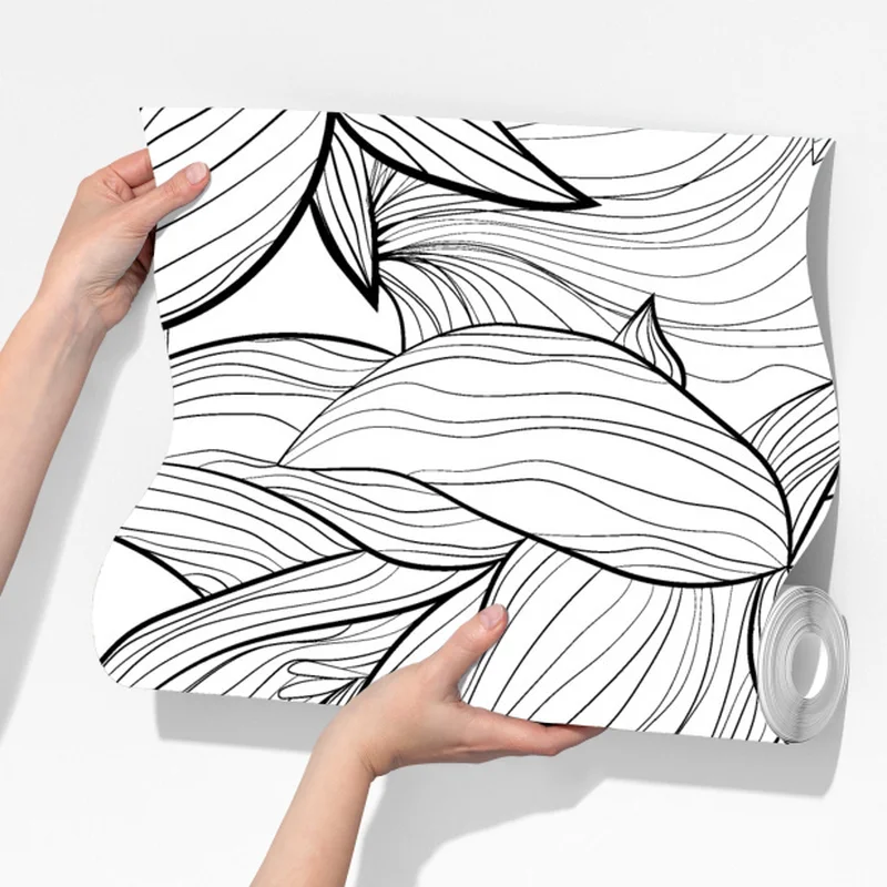 Fototapeta delikatny rysunek lotosu w czerni i bieli Fototapeta delikatny rysunek lotosu w czerni i bieli