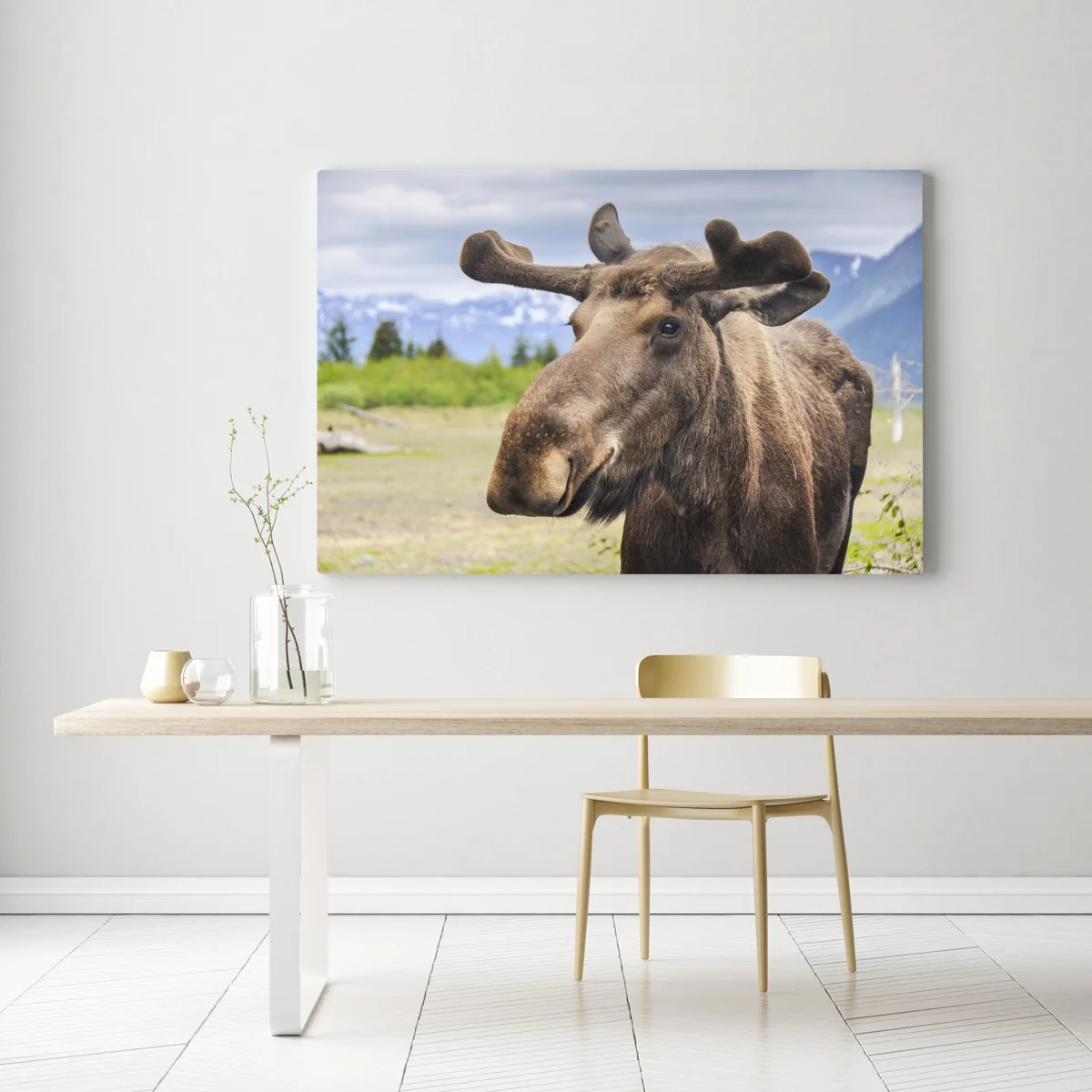 Leinwandbild majestätisches elchporträt in freier natur Leinwandbild majestätisches elchporträt in freier natur