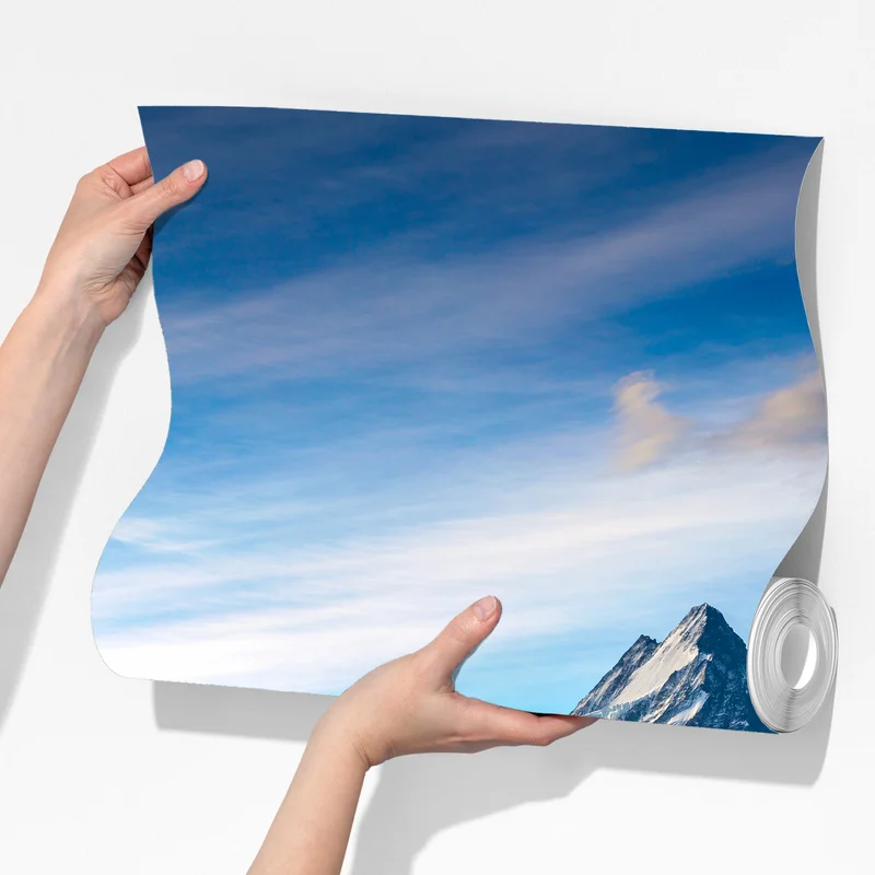 Fototapeta spokojne alpejskie jezioro pod szczytem Wetterhorn, Szwajcaria Fototapeta spokojne alpejskie jezioro pod szczytem Wetterhorn, Szwajcaria