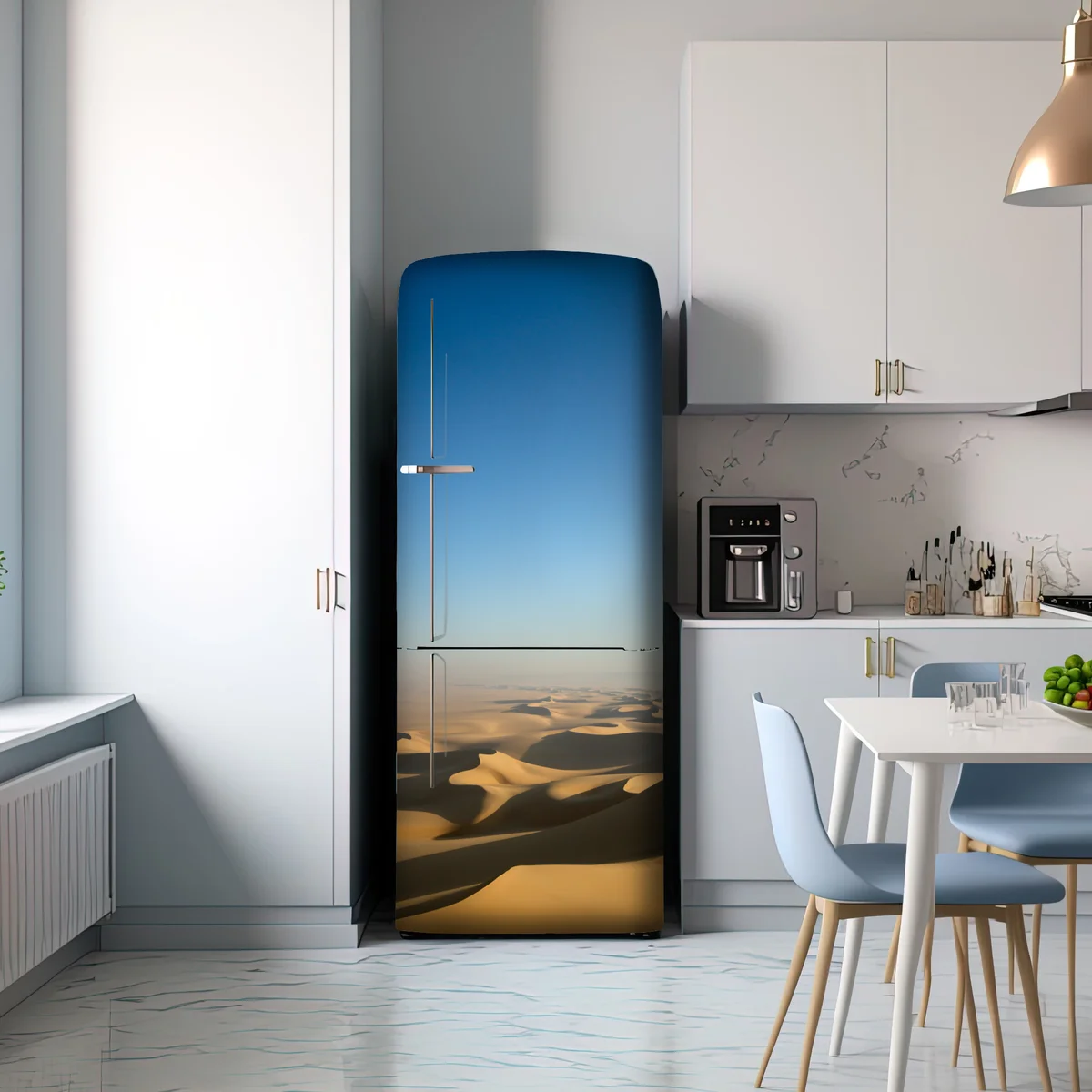 Kühlschrankaufkleber endlose wüstendünen unter blauem himmel Kühlschrankaufkleber endlose wüstendünen unter blauem himmel