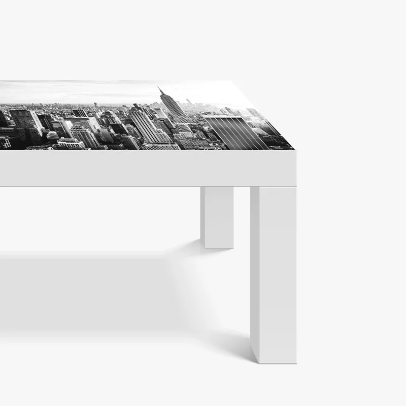 Tischaufkleber und Schreibtischaufkleber New York panorama in schwarzweiß