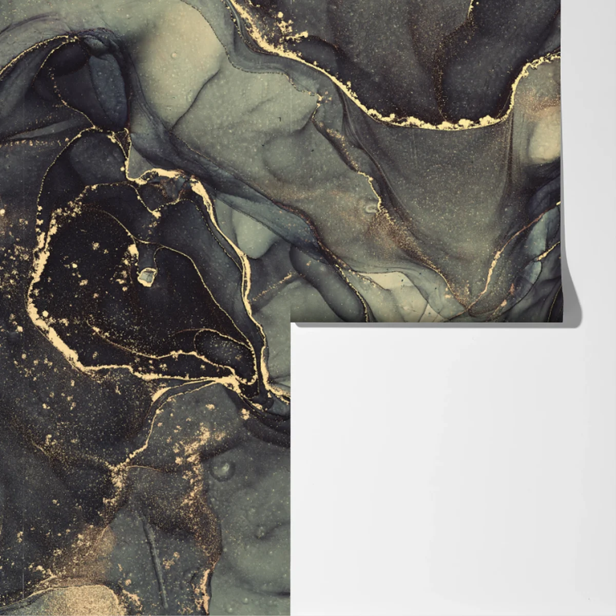 Fototapeta luksusowa abstrakcja alkoholowa ze złotymi żyłkami Fototapeta luksusowa abstrakcja alkoholowa ze złotymi żyłkami