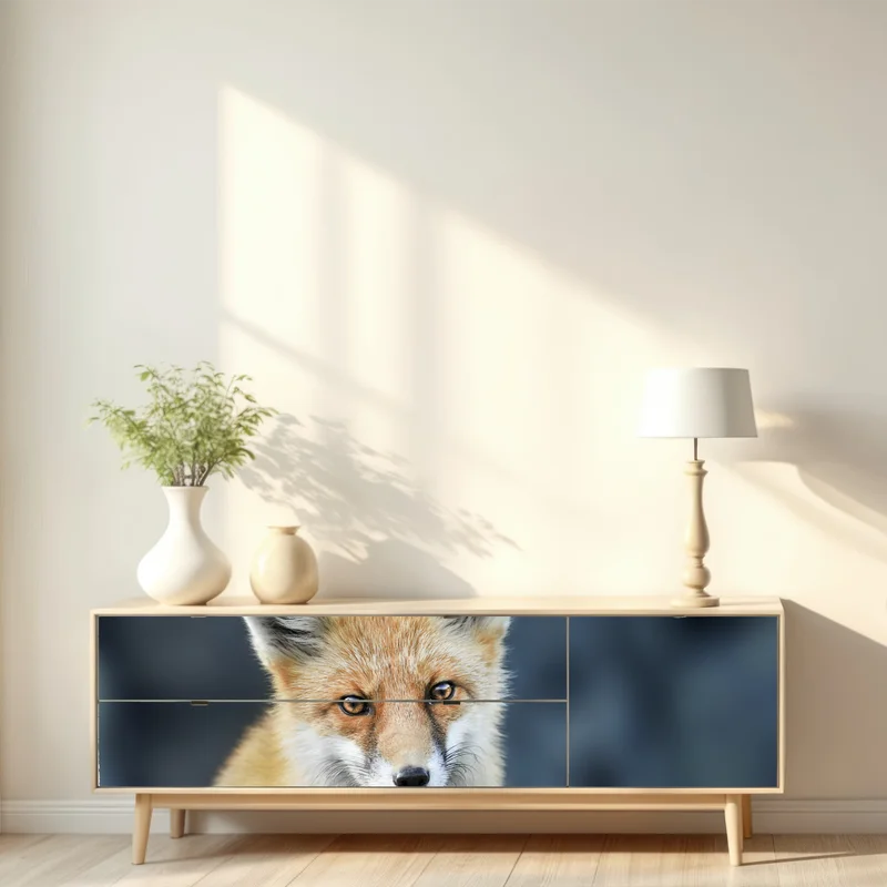 Repositionierbarer Aufkleber rotfuchs nahaufnahme Repositionierbarer Aufkleber rotfuchs nahaufnahme