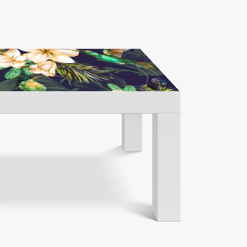 Tischaufkleber und Schreibtischaufkleber tropische kolibris und plumeria in aquarell