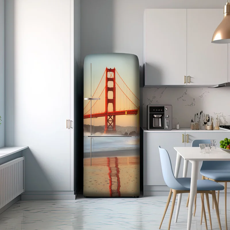Kühlschrankaufkleber Golden Gate brücke bei sonnenuntergang Kühlschrankaufkleber Golden Gate brücke bei sonnenuntergang