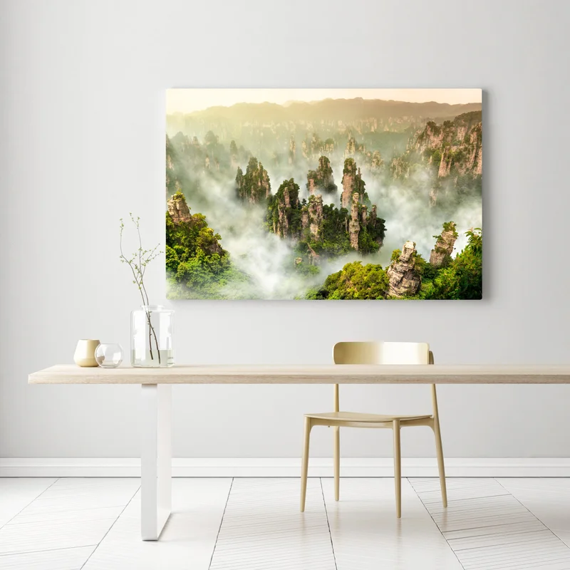 Leinwandbild neblige säulen von Zhangjiajie Leinwandbild neblige säulen von Zhangjiajie