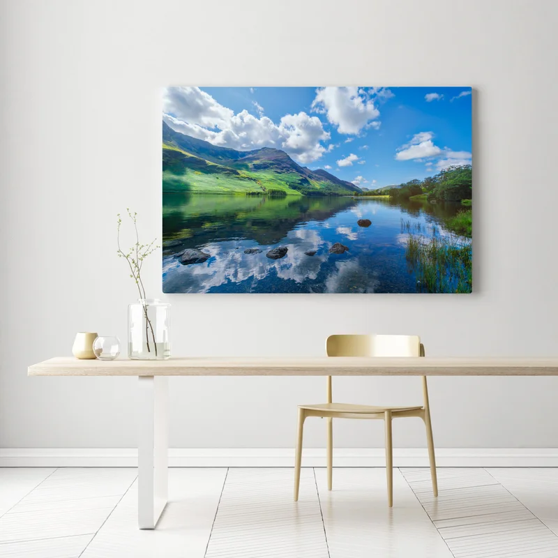 Leinwandbild ruhige bergspiegelungen im Lake District Leinwandbild ruhige bergspiegelungen im Lake District