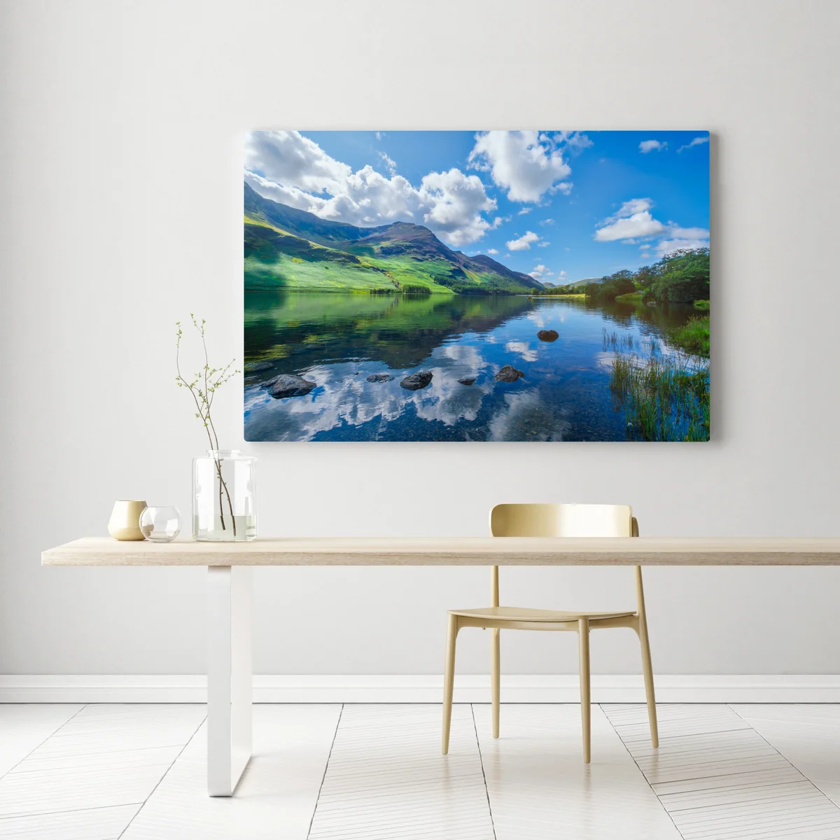 Leinwandbild ruhige bergspiegelungen im Lake District Leinwandbild ruhige bergspiegelungen im Lake District