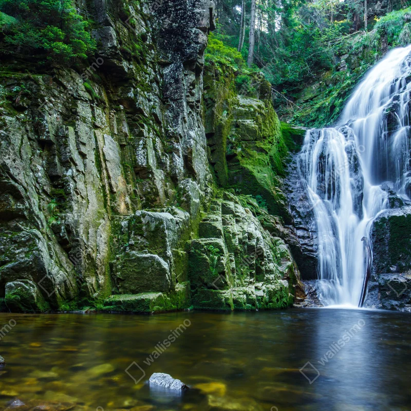 Fensteraufkleber wasserfall Kamienczyk im Karkonosze Fensteraufkleber wasserfall Kamienczyk im Karkonosze