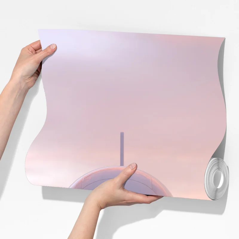 Fototapete jet auf der startbahn bei sonnenuntergang Fototapete jet auf der startbahn bei sonnenuntergang