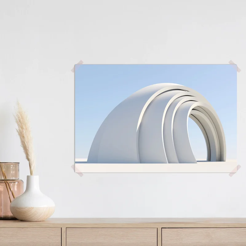 Poster minimalistische bogenskulptur Poster minimalistische bogenskulptur