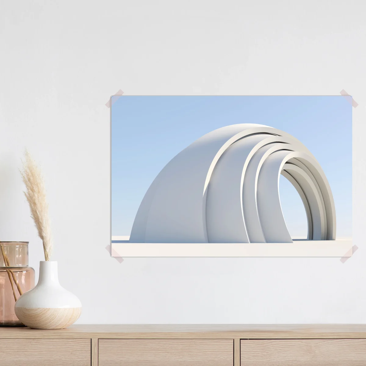 Poster minimalistische bogenskulptur Poster minimalistische bogenskulptur