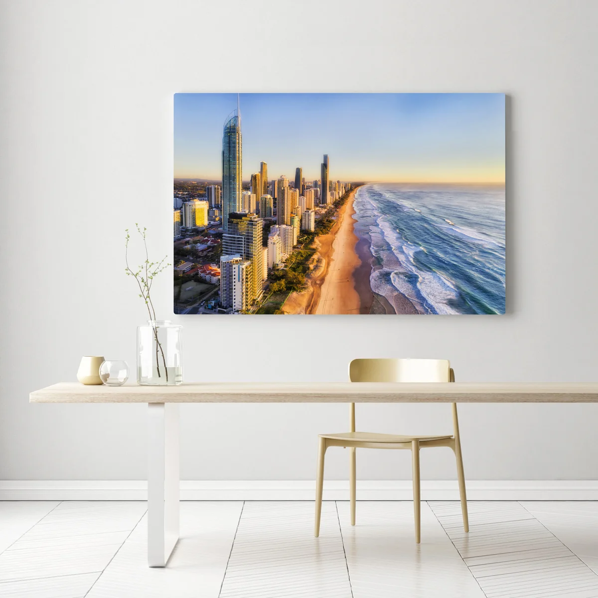 Leinwandbild sonnenaufgang über Surfers Paradise skyline Leinwandbild sonnenaufgang über Surfers Paradise skyline