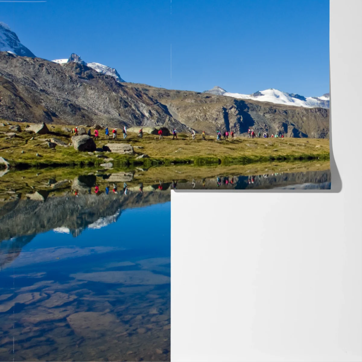 Fototapete alpenberg spiegelung über stillem see Fototapete alpenberg spiegelung über stillem see