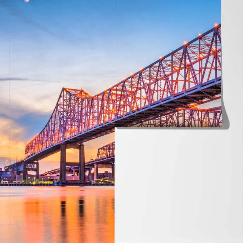 Fototapete Crescent City Connection brücke bei sonnenuntergang, New Orleans Fototapete Crescent City Connection brücke bei sonnenuntergang, New Orleans