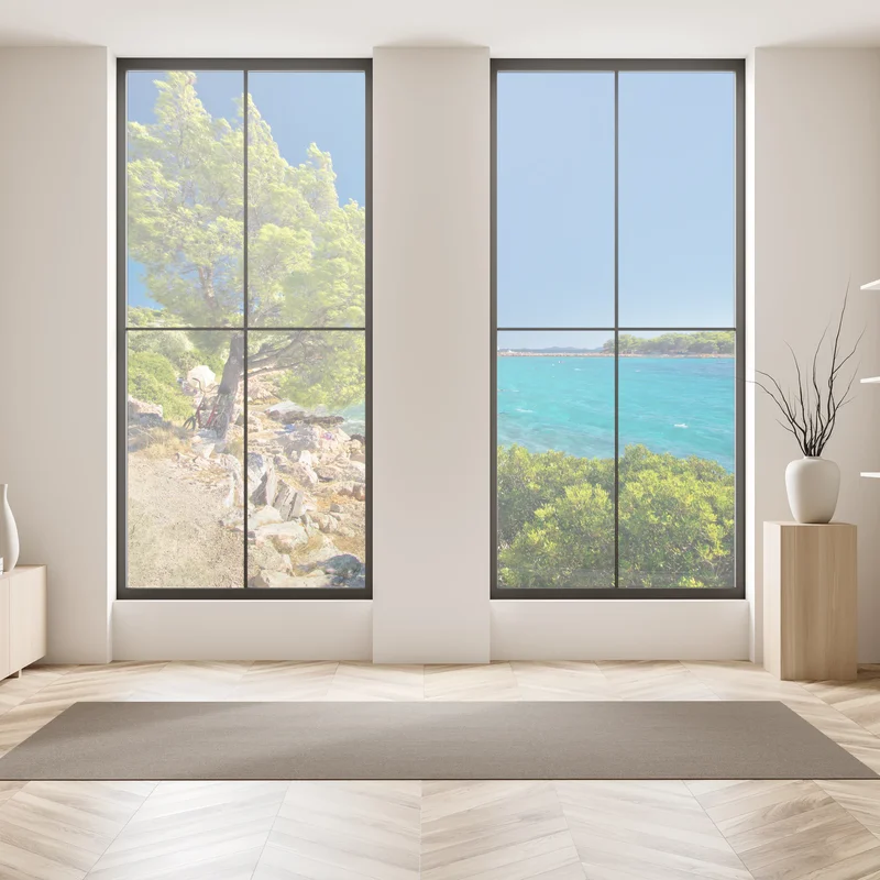 Fensteraufkleber idyllischer türkisfarbener strand auf der Insel Murter