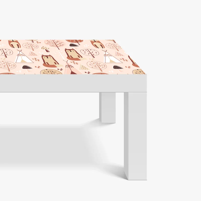 Tischaufkleber und Schreibtischaufkleber waldfüchse muster für kinderzimmer