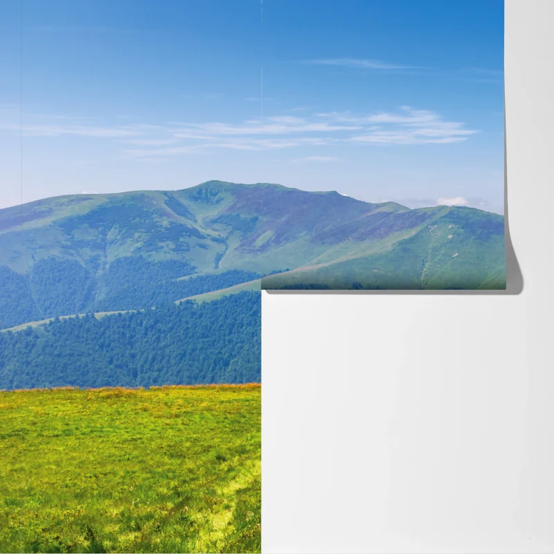 Fototapete sonnige Borzhava-wiese, Transkarpatien, Ukraine Fototapete sonnige Borzhava-wiese, Transkarpatien, Ukraine