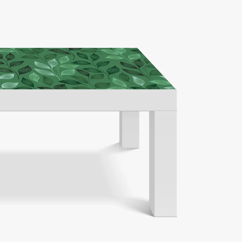 Tischaufkleber und Schreibtischaufkleber grünes botanisches blättermuster