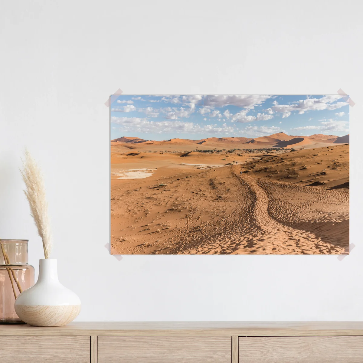 Poster weite wüstendünen unter blauem himmel Poster weite wüstendünen unter blauem himmel