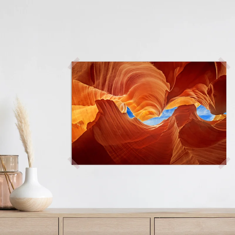 Poster Antelope Canyon geschwungene sandsteinformationen Poster Antelope Canyon geschwungene sandsteinformationen