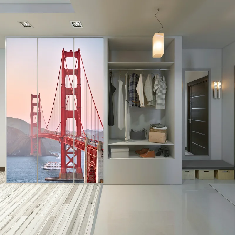 Schrankaufkleber Golden Gate Bridge bei sonnenuntergang